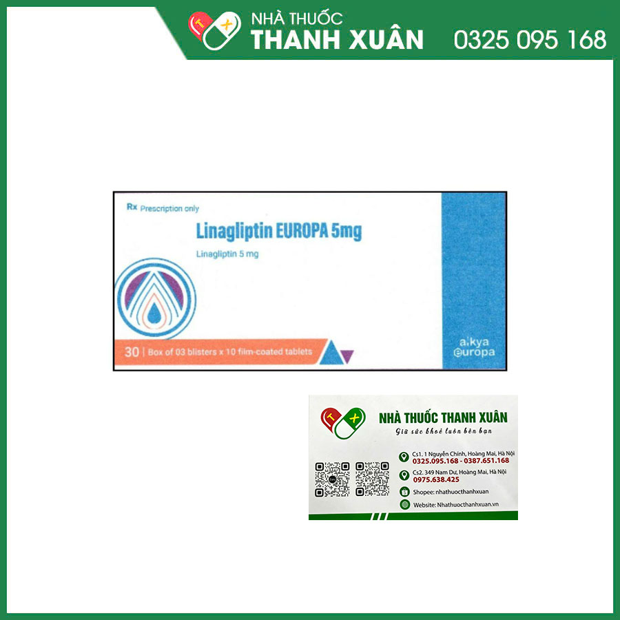 Linagliptin EUROPA 5mg thuốc điều trị ở người lớn bị đái tháo đường type 2